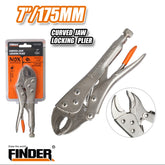 كماشة قفل بفك منحني Finder 7 بوصة (175مم)